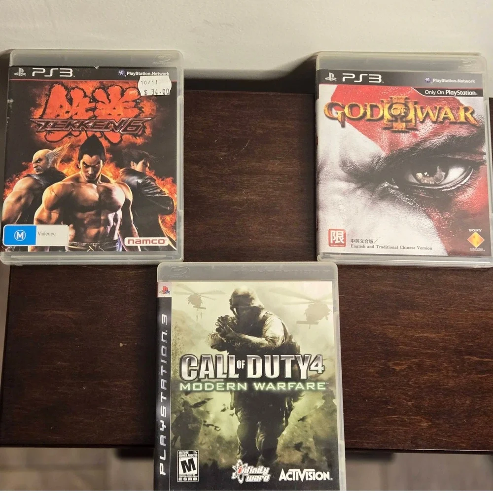 Sony PlayStation 3‎ Game Lot PS3 Tekken 6 Call of Duty 4 God of War III
